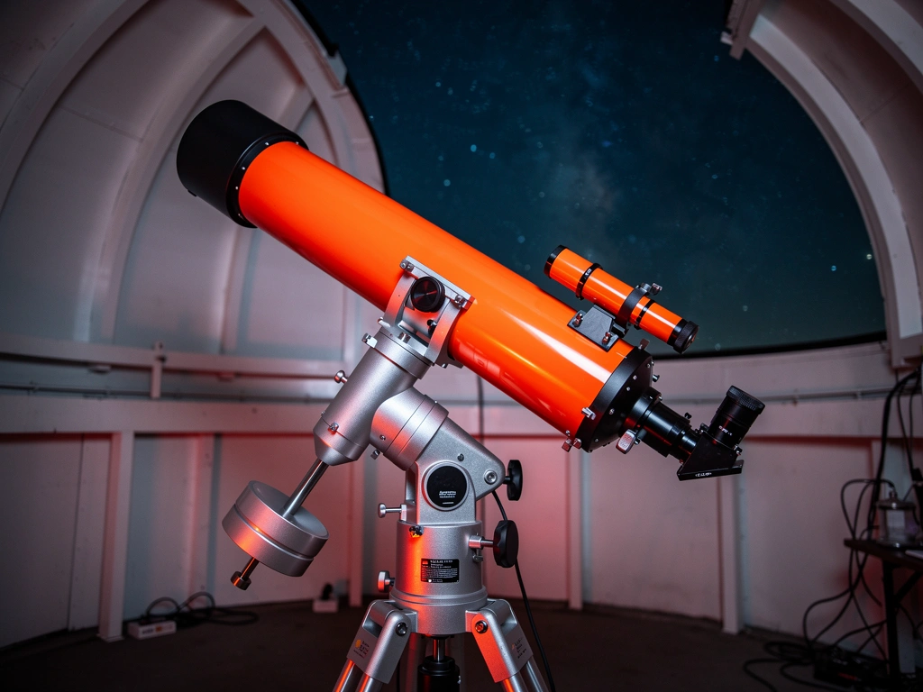 SCT-Teleskop auf Gabelmontierung, Nachtaufnahme