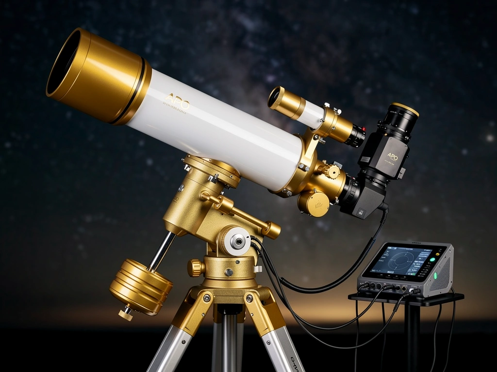 William Optics APO-Refraktor in Gold-Weiß für Astrofotografie